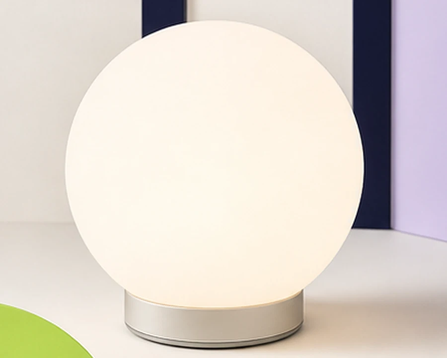 Original editorial illustration representing IKEA FADO Table Lamp